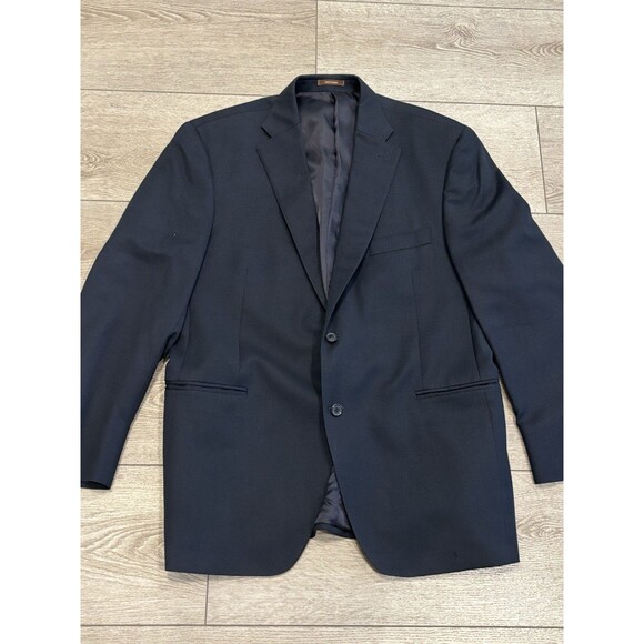 Peter Millar Blazer Mens 44R Blue 100% Wool 2 Button Sport Coat - Picture 1 of 10